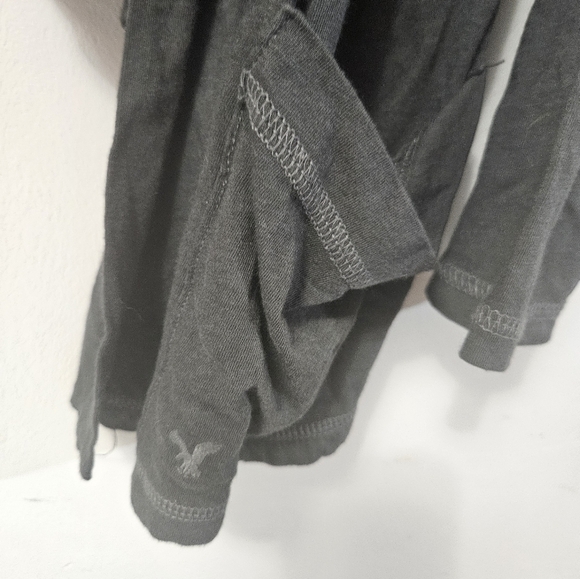 American Eagle Gray Open Front Cardigan With Pockets! - Picture 2 of 5